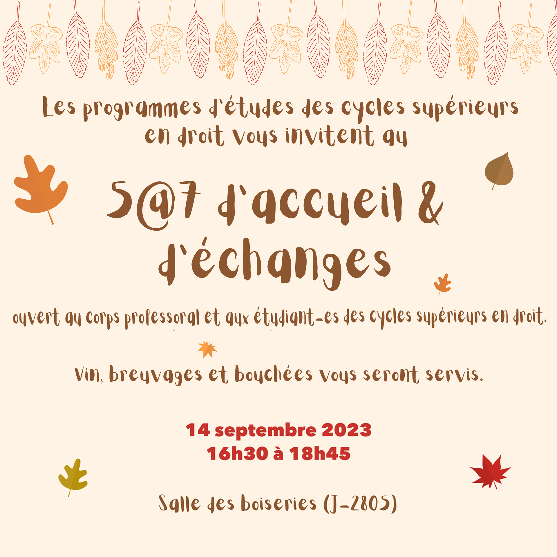 5@7 d'accueil & d'échanges